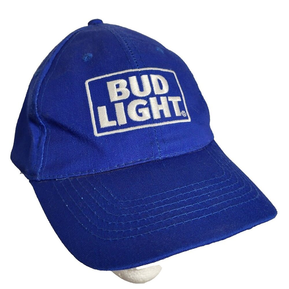 BUD LIGHT blue Hat Strapback Baseball Vintage Cap Dad Trucker